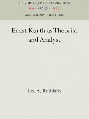 cover image of Ernst Kurth as Theorist and Analyst